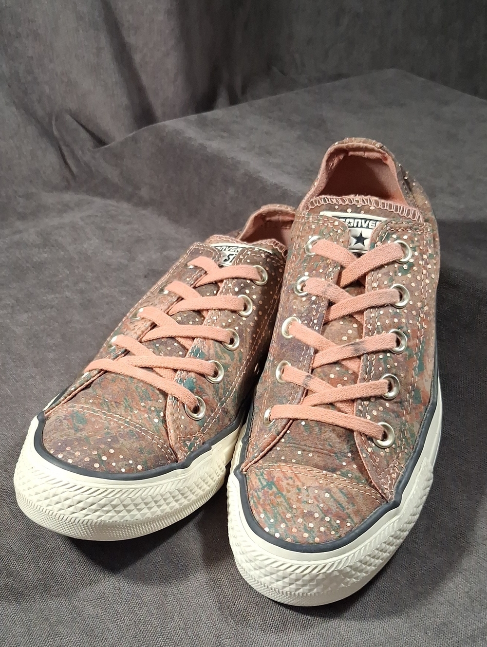 Converse Chuck Taylor All Star Mountain Landscape Copper Dots Sneakers VG- US 6